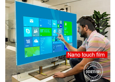 Interaktywna pojemnościowa folia dotykowa Ekran dotykowy PCAP Kiosk Przezroczysta ściana dotykowa Nano