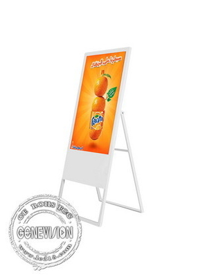 Semi Outdoor Ruchomy kiosk plakatowy Full HD 1080P 43''